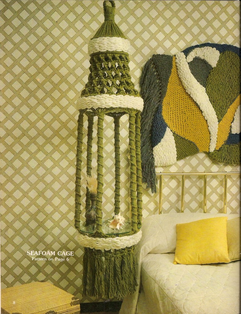 Macrame Circle Frame & Hanging Lamp Pattern - Craft Book: #AC1 Accents