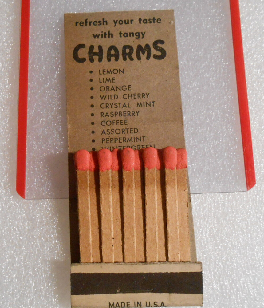 FULL 1940's CHARMS CANDY Unused & Unstruck Matchbook. Nice