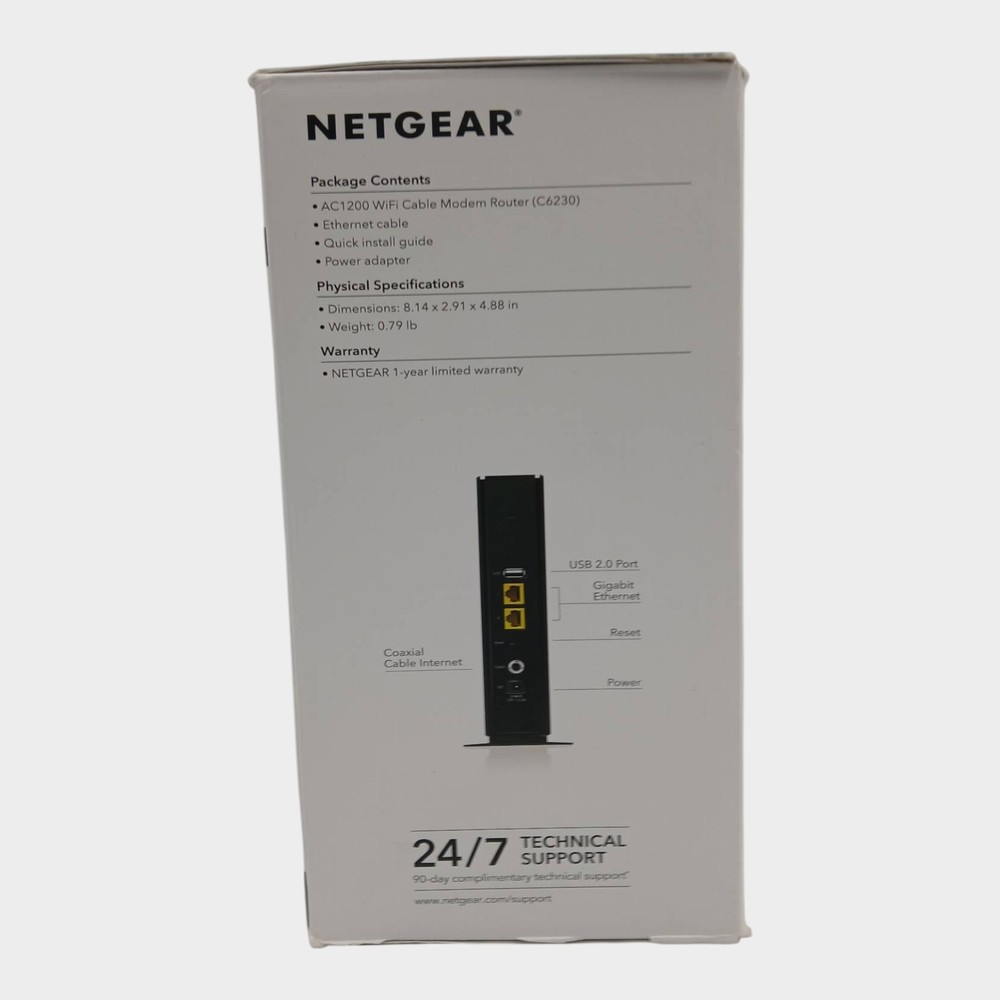 Netgear AC1200 WIFI Cable Modem Router C6230 (Untested)