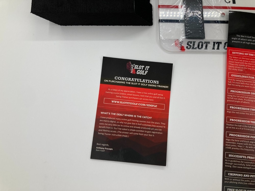 Slot It Golf Swing Trainer Training Adjustment Placement Teaching Aid Complete