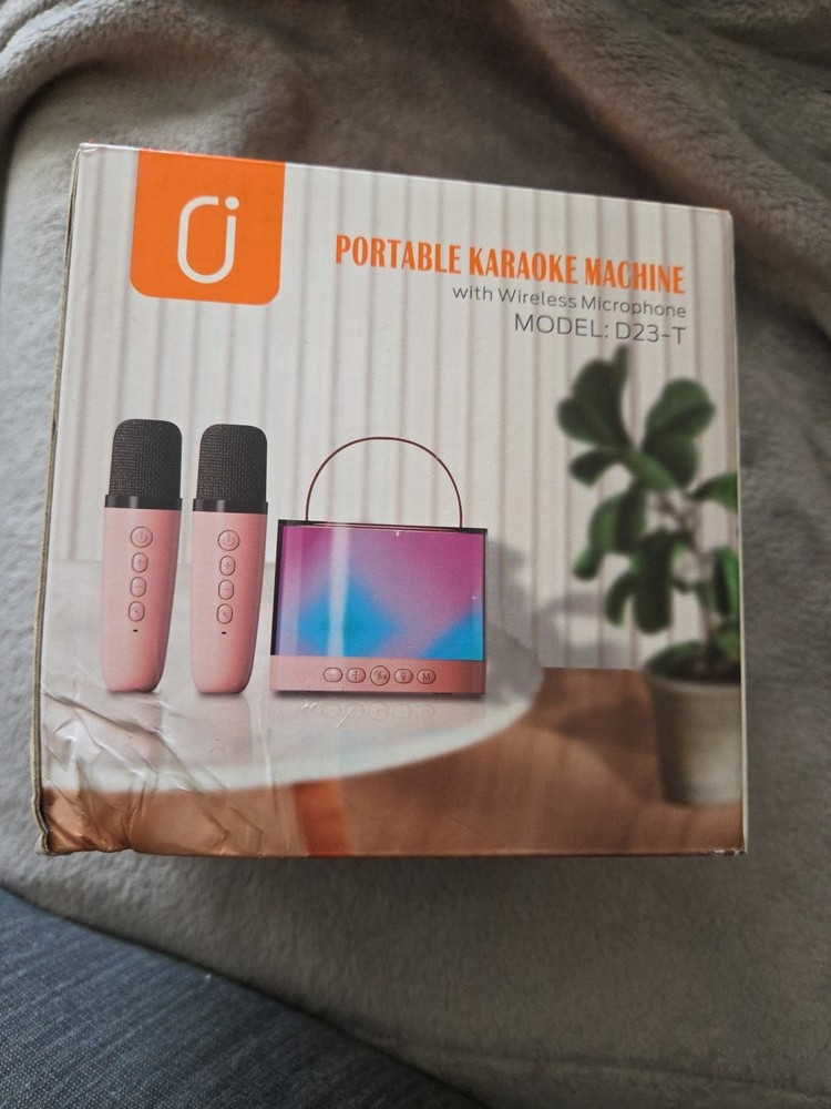 Portable Karaoke Machine W/microphone ModelD23-t