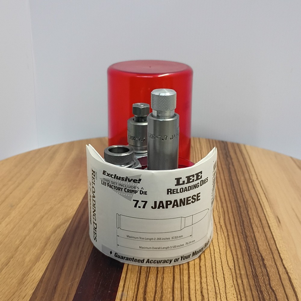 Lee Reloading Die 7.7 Japanese Caliber 3-piece Hand Loading