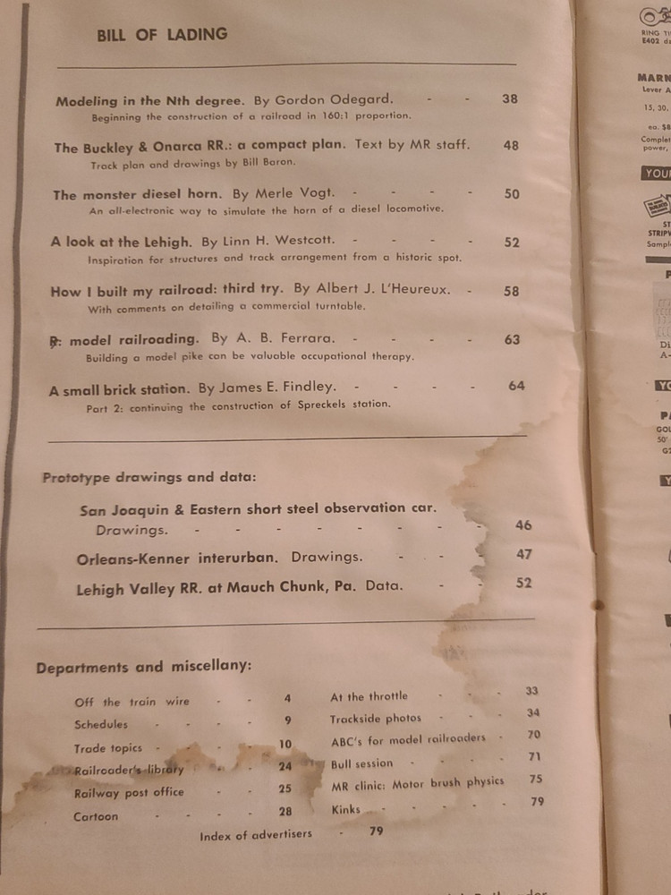 Model Railroader Magazine December 1966