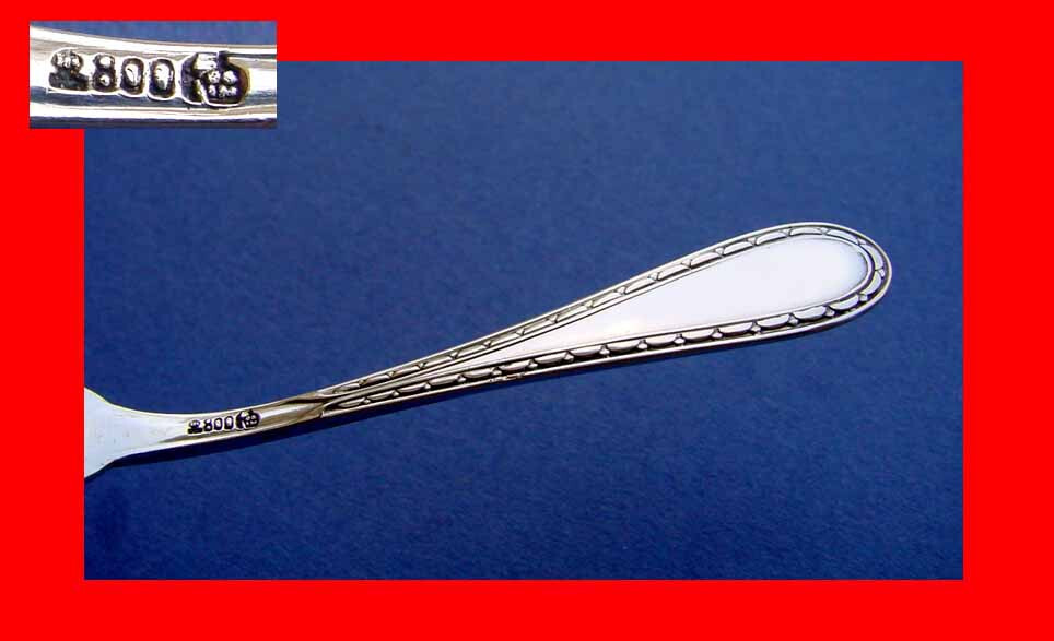 Elegant Serving Fork, 800 Silver B29
