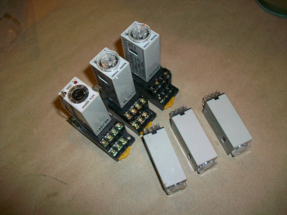 6PC Omron Timer H3YN & H3Y USED