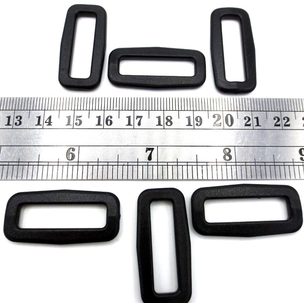 25mm 1" Wide fit Plastic Loop for Shoulder Strap Pack Belt Webbing DURABLE Black