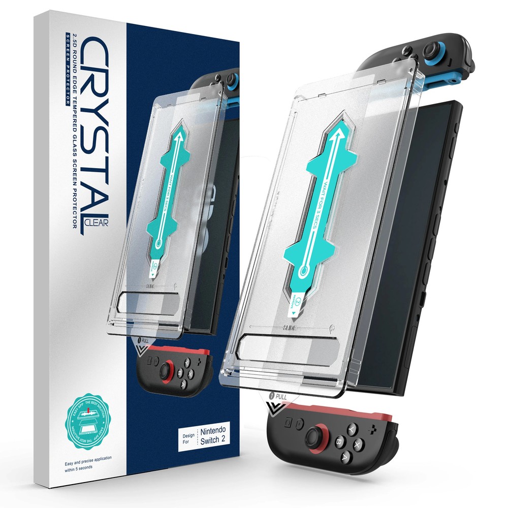 Auto-Alignment Screen Protector For Nintendo Switch 2 OLED HD Tempered Glass
