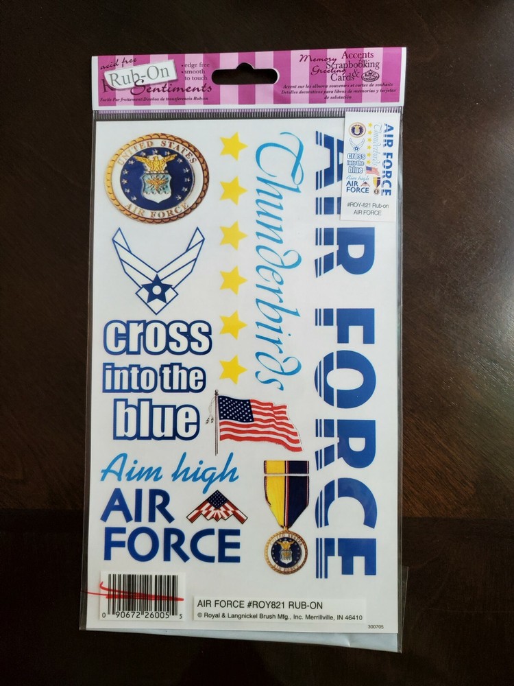 Air Force Rub Ons