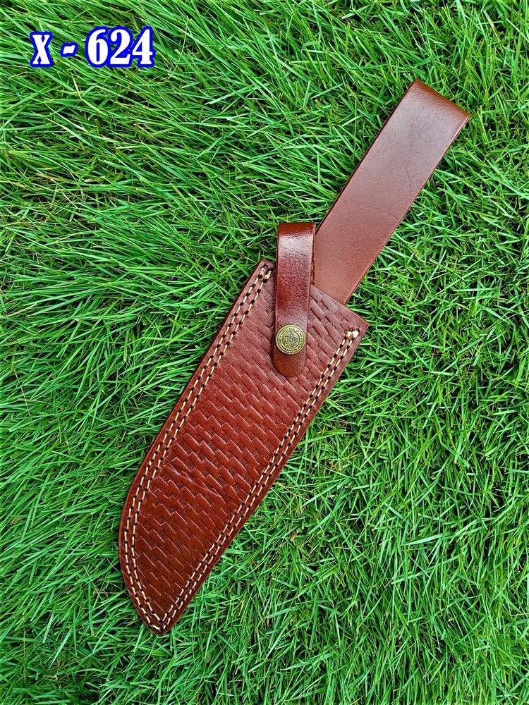 hand Engraved Leathe knife sheath Fixed Blade Knife Sheath Hand Craft Belt Loop