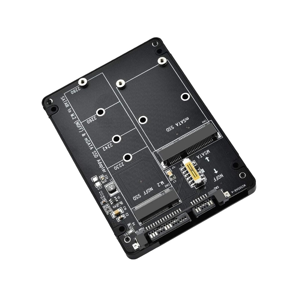 1PCS Input 3.3V, max current 3A MSATA/M.2 NGFF to SATA III Adapter Card