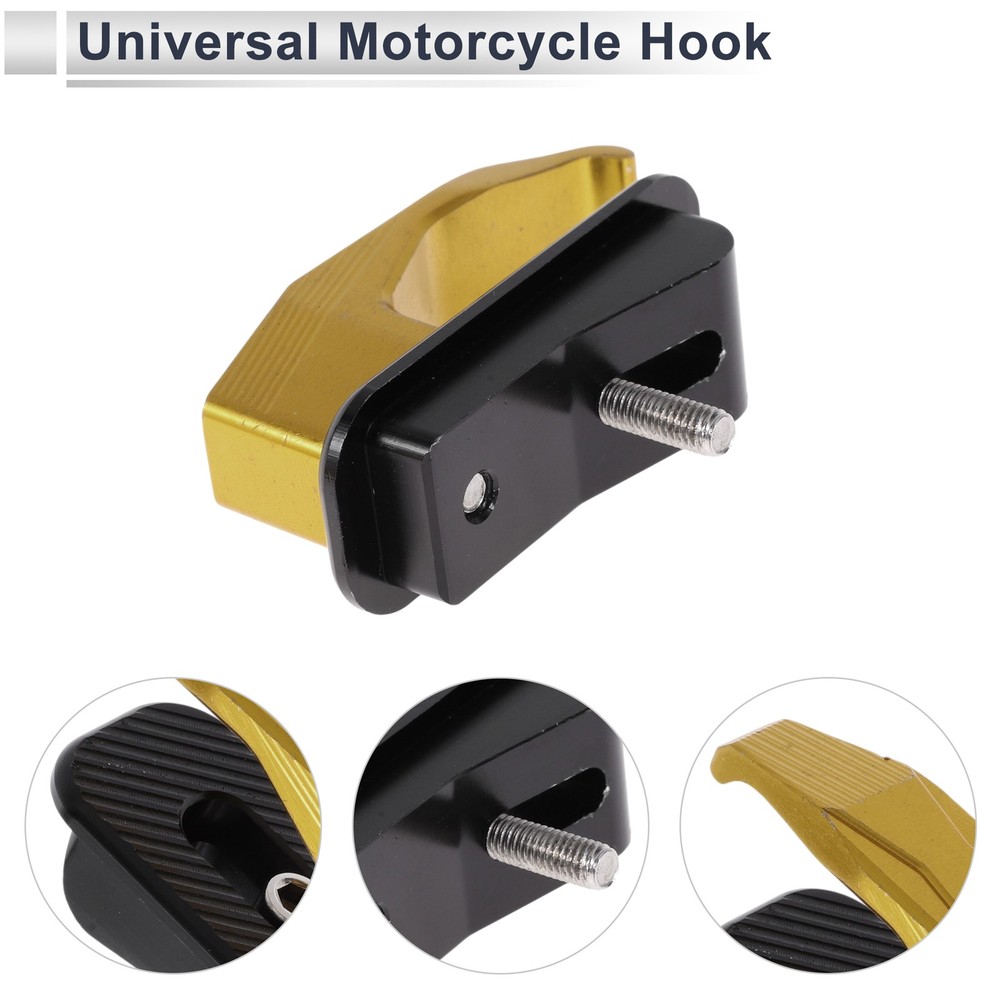 Alluper Alloy Motorcycle Hook for Minio Rectangular 1 Set Yellow