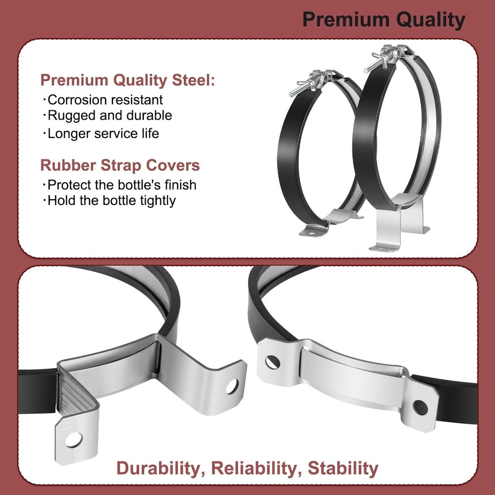 82013 Nitrous Oxide Padded Adjustable Quick Release 10-15 lb Bottle Bracket Kit