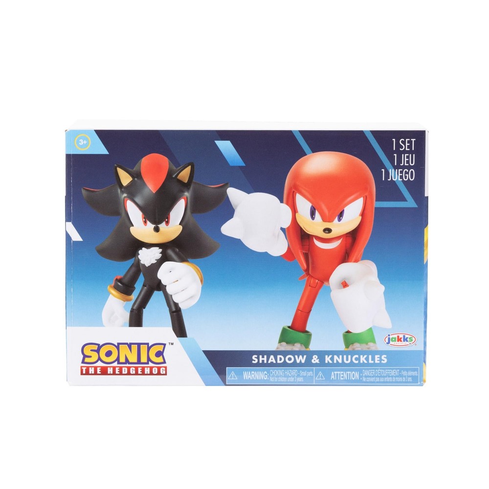 Sonic The Hedgehog 4" Action Figure 2 Pack Knuckles & 4", & Shadow