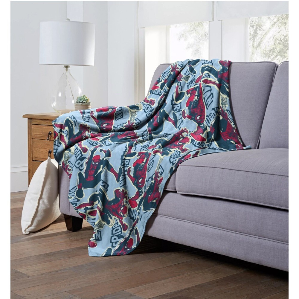 🔥NEW🔥Spider Man Micro Raschel Throw Blanket (46” x 60”)