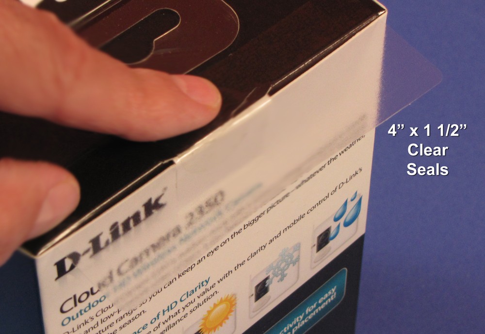 Clear Rectangular Labels 4" x 1.5" Standard Permanent Adhesive 500 Roll #415CLR