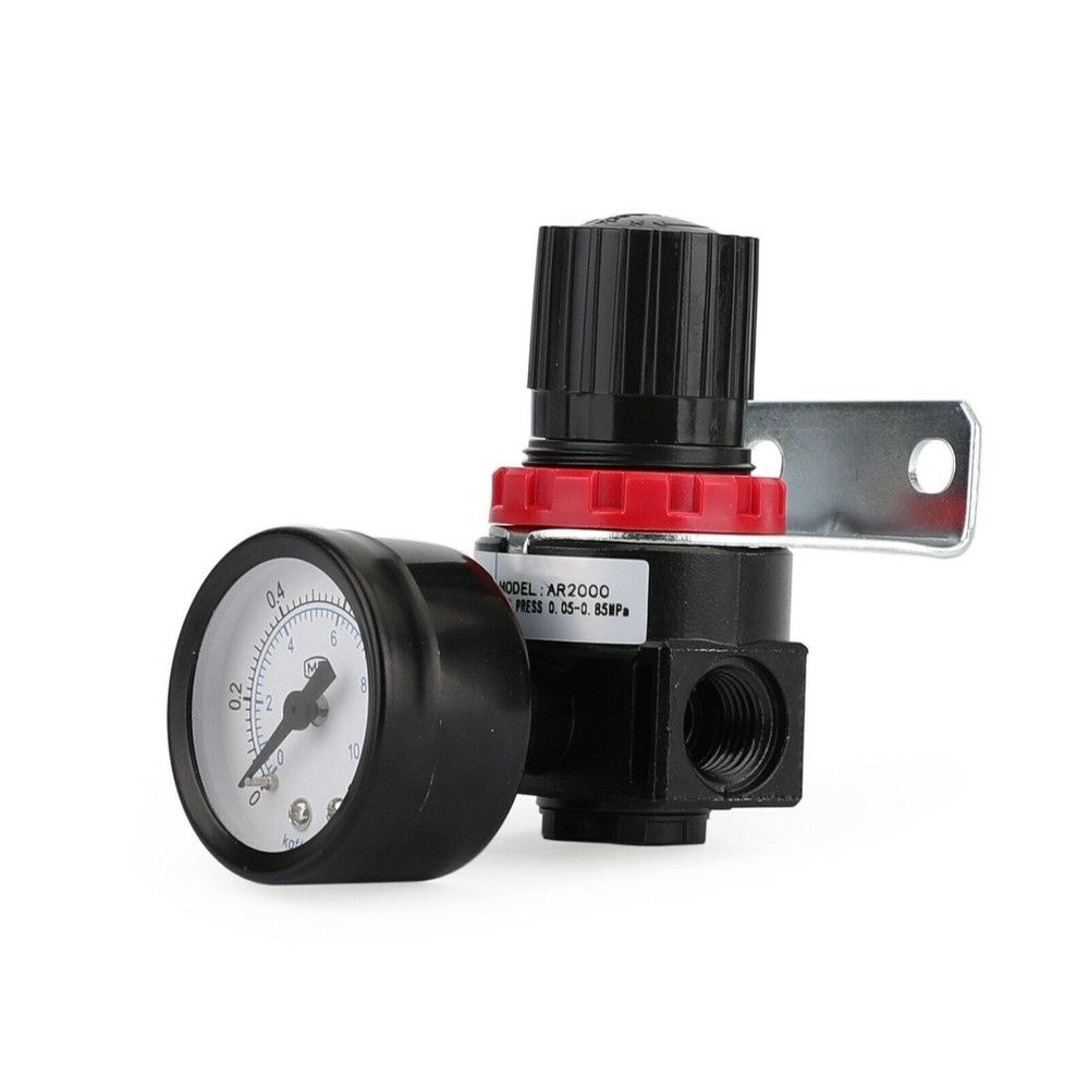 Air Control Compressor Pressure Gauge Relief Regulating Regulator Valve AR2000 B