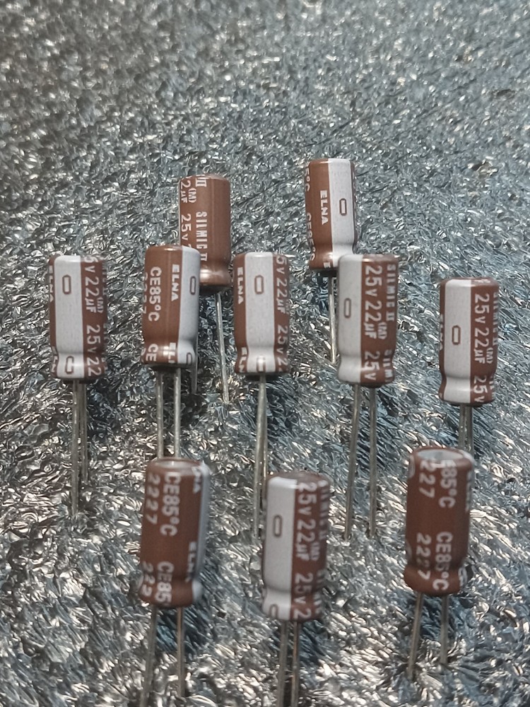 Elna Silmic 22 UF 25 Volt Capacitors Audio Grade**** Qty-10 pcs