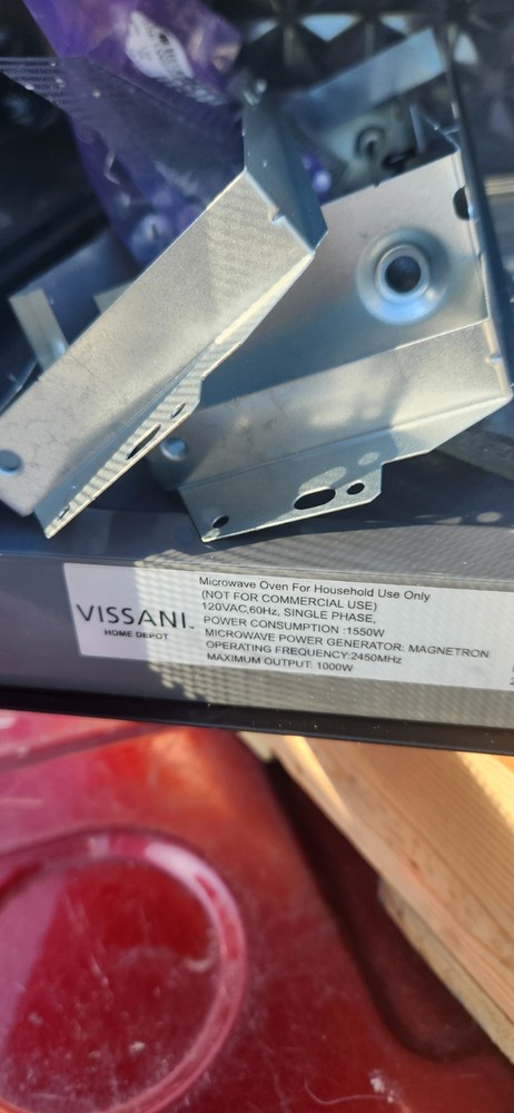 microwave Over The Range (Vissani) Missing Hardware, Never Used, Tested 1.7,cu