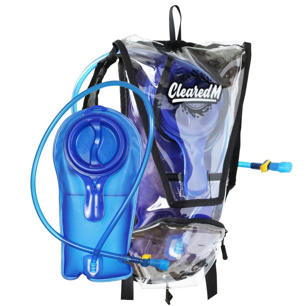 Clear Hydration Pack - Clear Backpack with 1.5L Water Bladder Included, Hydro
