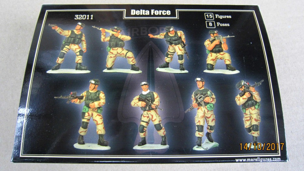 Delta Force, US infantry 15 figures scale 1/32 Mars Figures 32011