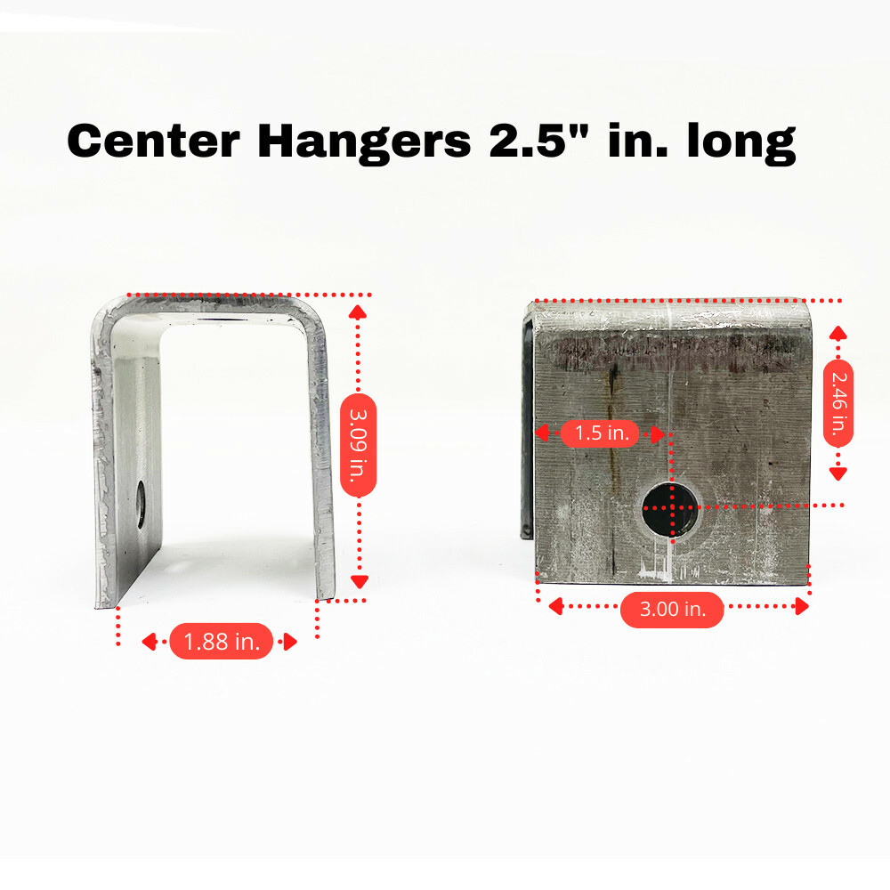 Heavy Duty 3500 lb Dual Trailer Axle Suspension Kit Leaf Spring,Hanger&UBolt Kit