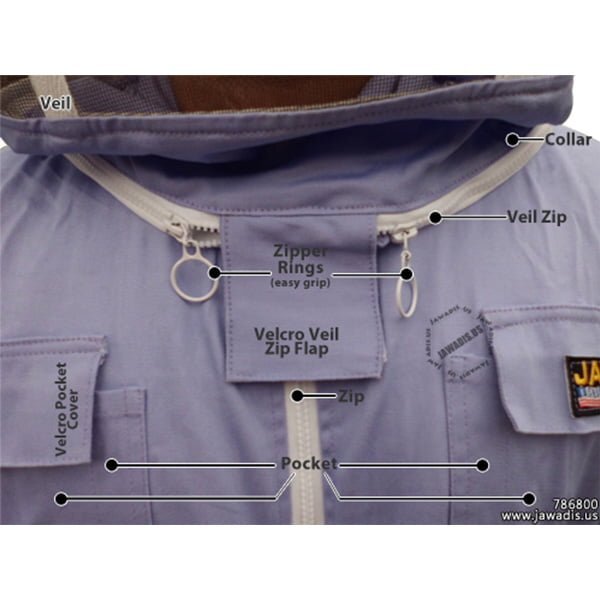 Purple Beekeeper Suit Medium - Removable Veil, Durable Design