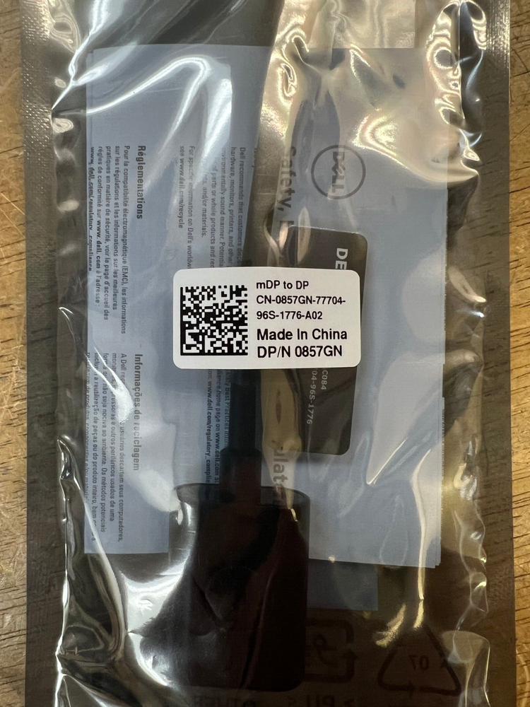 NEW SEALED Dell 857GN Mini DisplayPort To DisplayPort Adapter