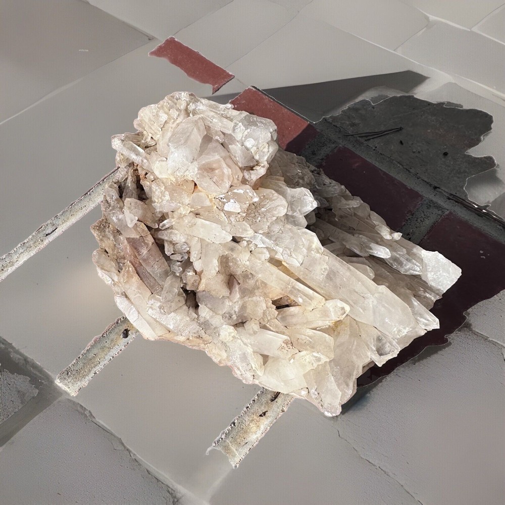 Quartz Crystal with various cuts and smaller crystals