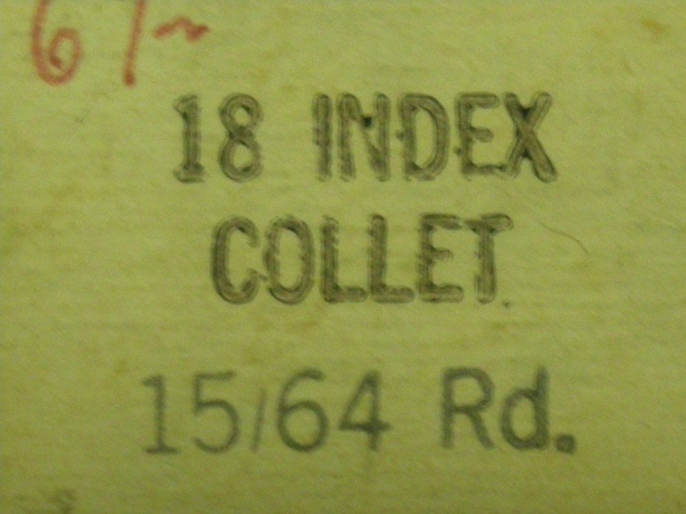 Hardinge 18 Index Collet Round 15/64"