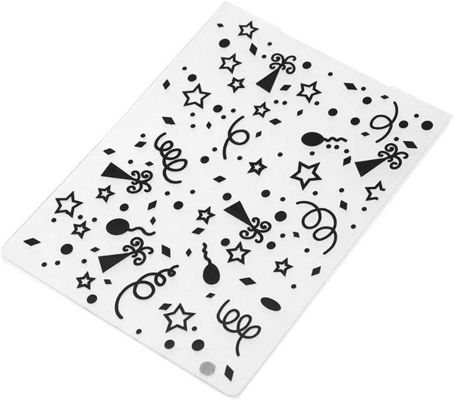 Arriettycraft Fireworks Star Dot Plastic Embossing Folders for Card Making Scrap