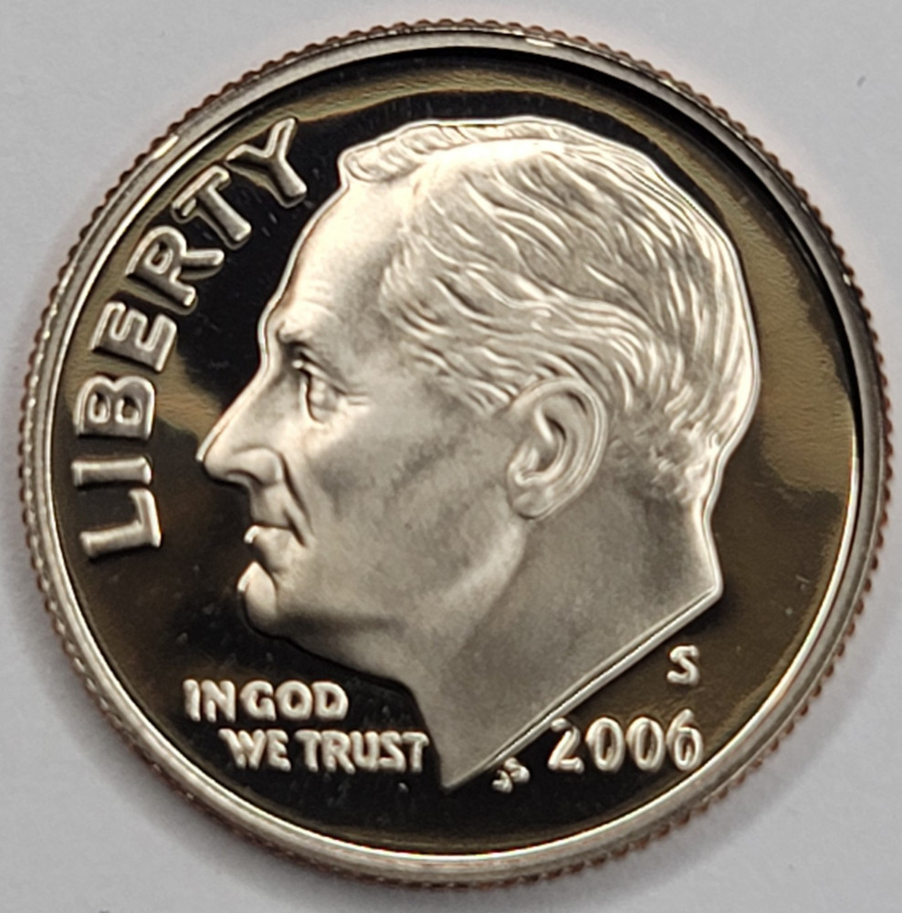 2006 S PROOF GEM DCAM ROOSEVELT DIME