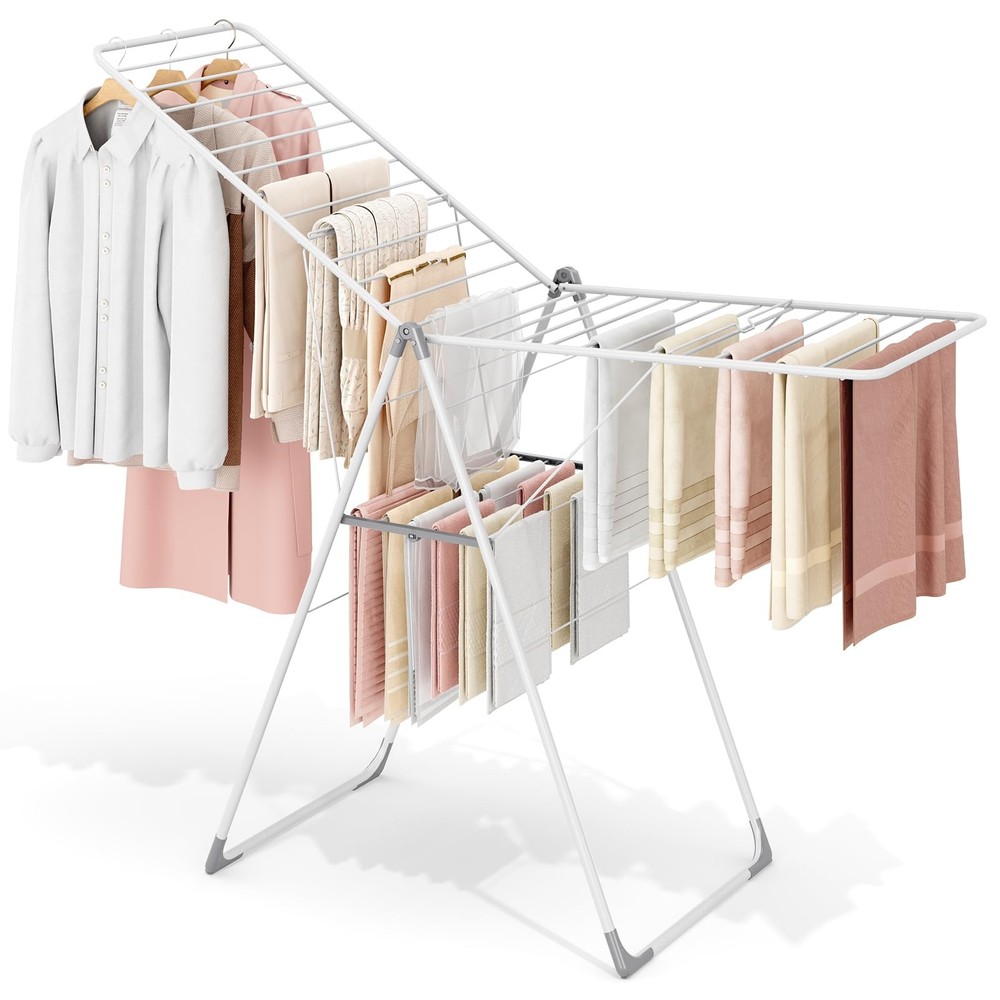 Clothes Drying Rack Foldable Sturdy Metal Laundry Drying Rack