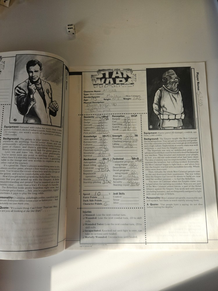 Star Wars Introductory Adventure Game RPG 1997