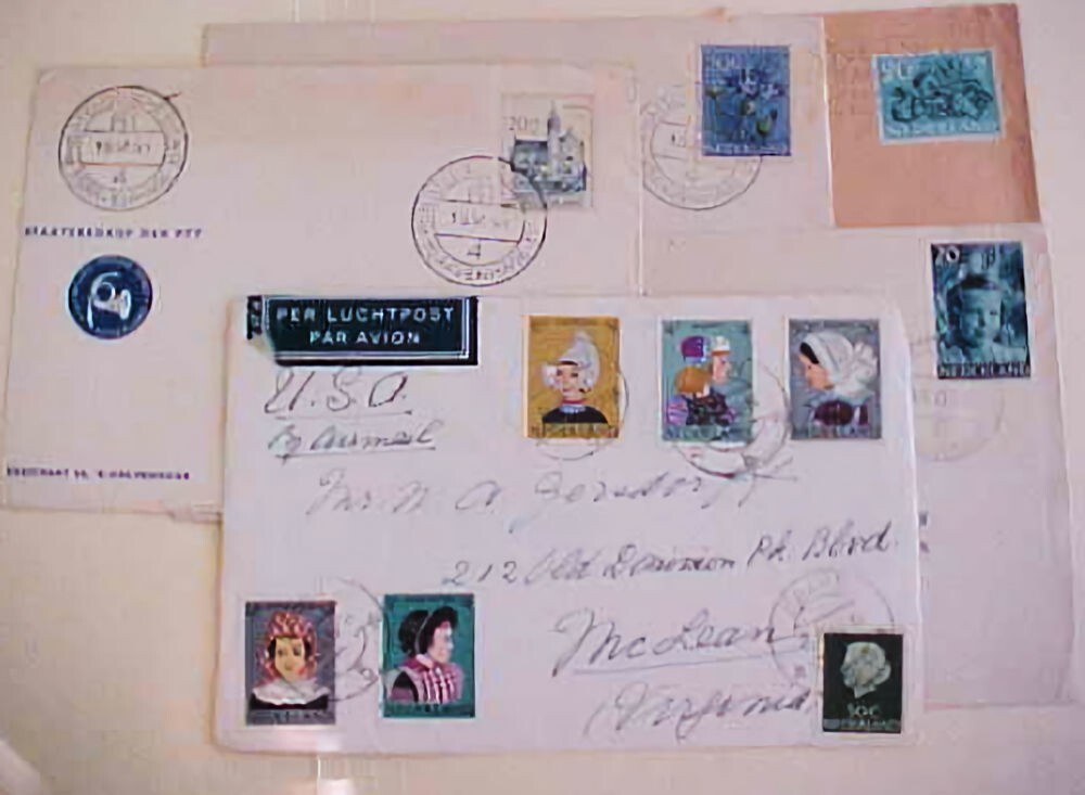 NETHERLANDS BETTER STAMPS on 4 DIFF. COVERS & 1 FRONT ONLY cat.$115.00