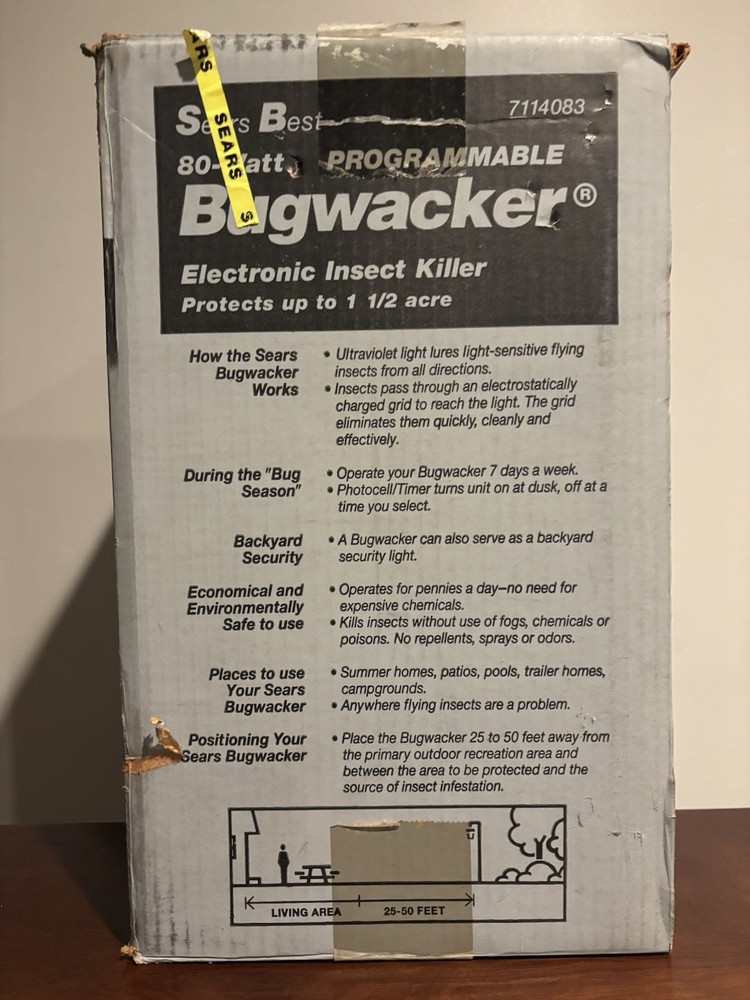 Sears Best Programmable Bugwacker Insect Killer Model 7114083 80 Watts ~ Working