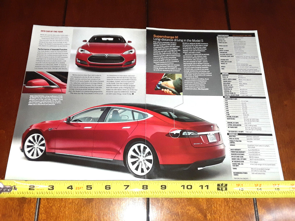 2013 TESLA MODEL S ORIGINAL ARTICLE