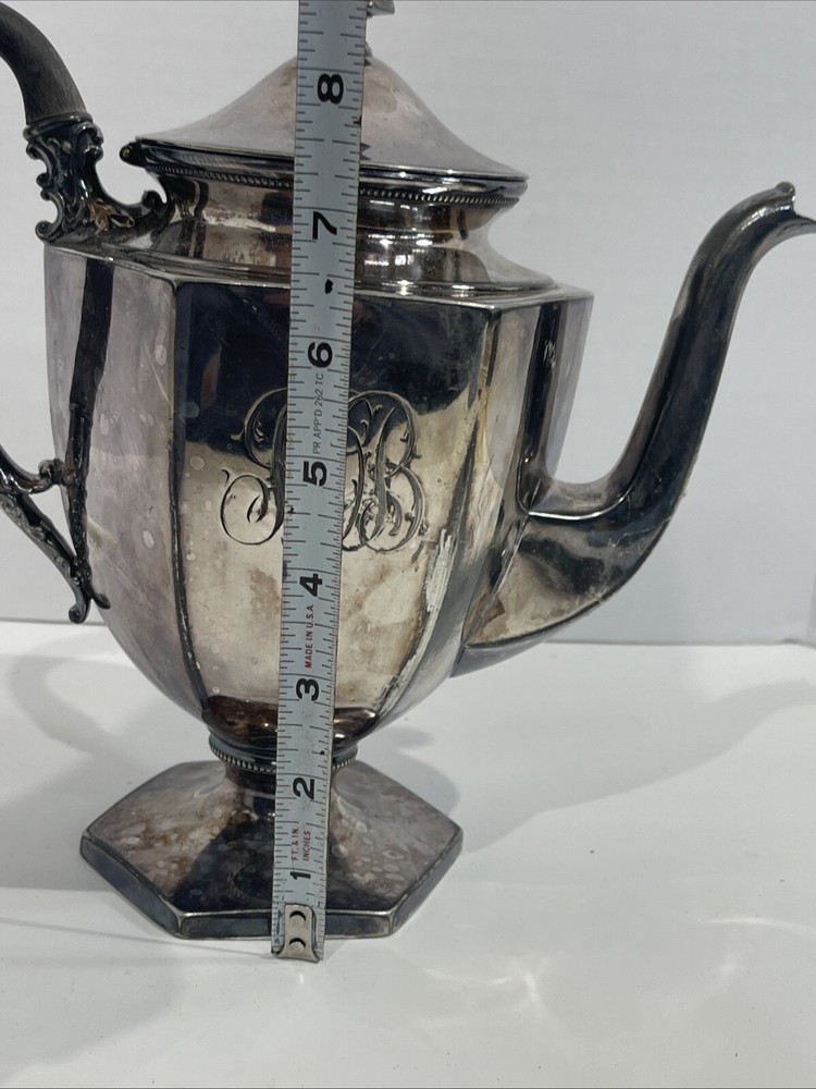 H.J. Howe Pitcher With Wood Handle Engraved 068