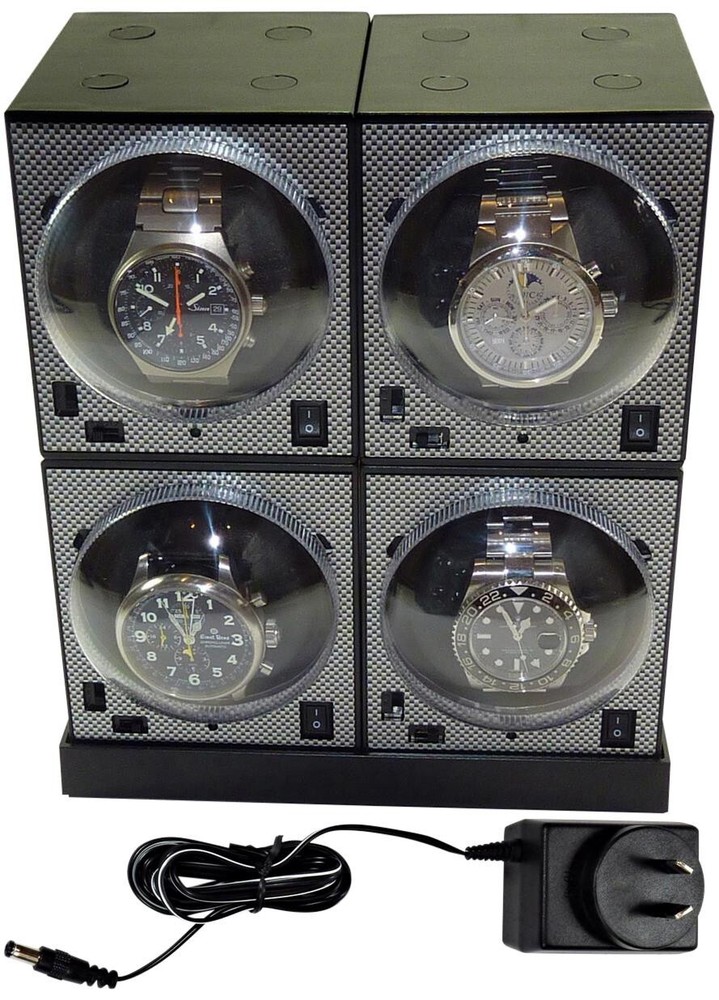 BOXY Brick QUAD Automatic Watch Winder System MODEL: 4E2 -Brilliant!
