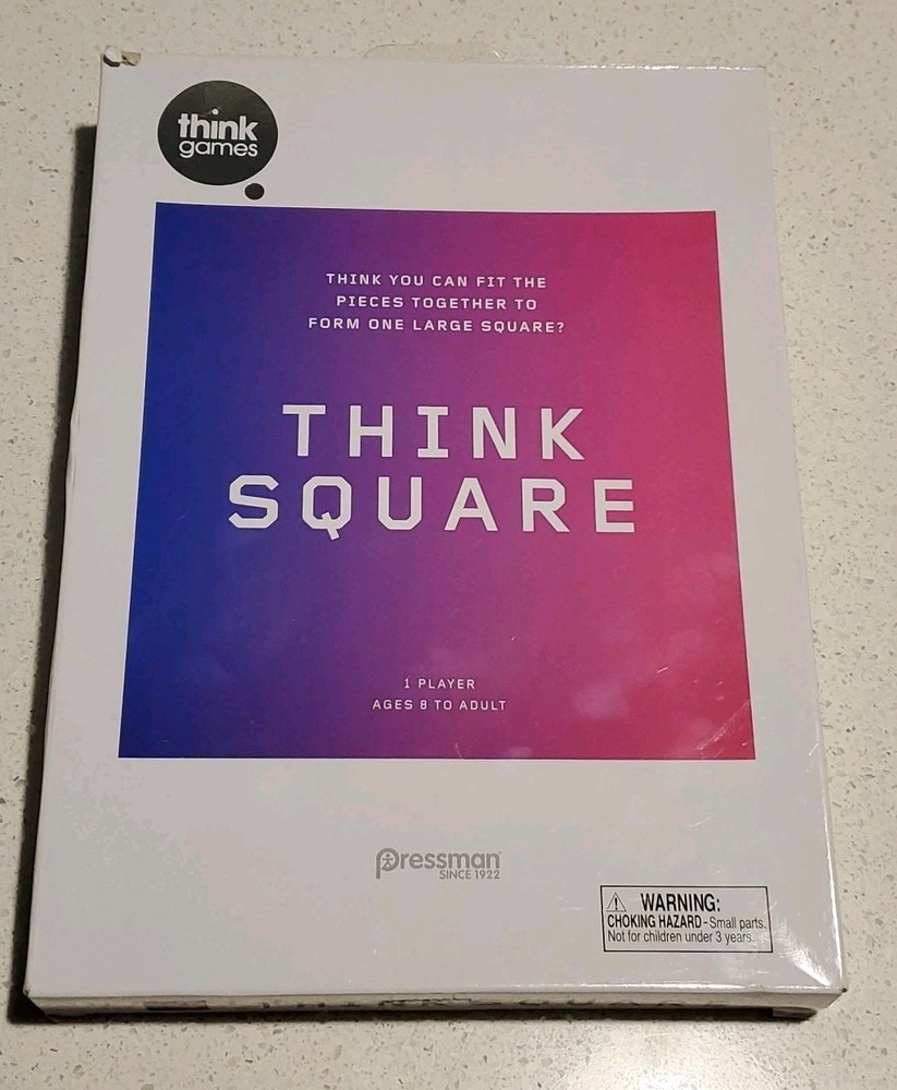 Pressman THINK SQUARE Puzzle Game Complete Box 2016