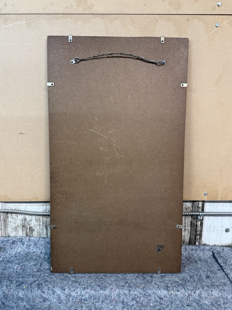 Art Deco Frameless Rectangular Beveled Edge Wall Mirror 16x28