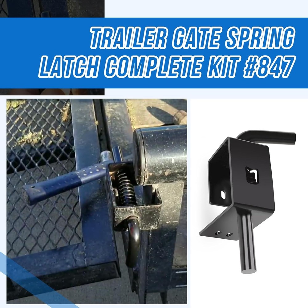 Trailer Gate Spring Latch, Complete Kit #847 for Carry-On Black