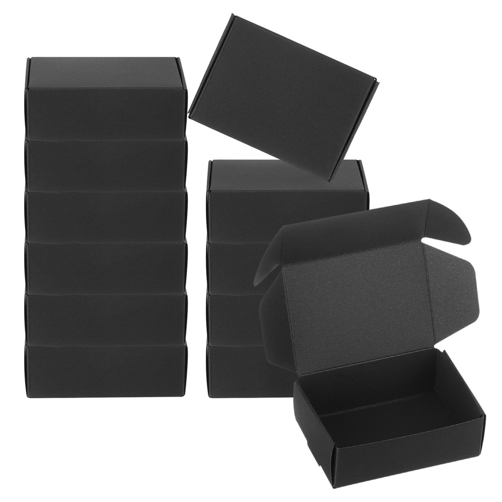 3.3x2.4x1.2" Paper Soap Box, 40 Pack Soap Boxes Rectangle, Black