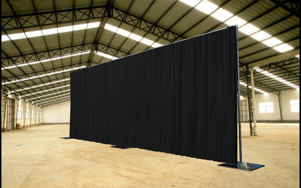 QUICK BACKDROP KIT 10 FT TALL x 20 FT WIDE PIPE WITH DRAPE(BLACK DRAPE)