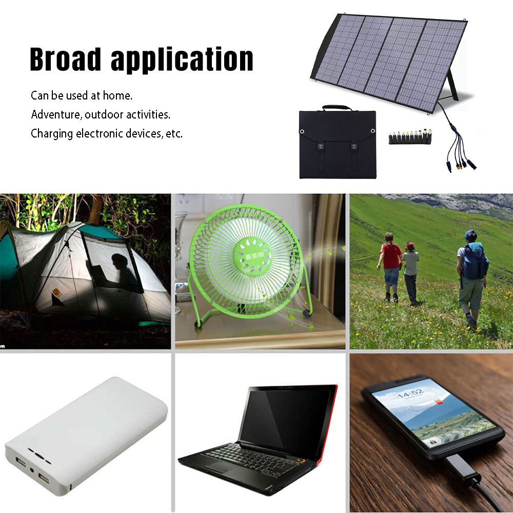 200W Monochrystalline Solar Panel 18V Foldable Solar Panel Kit For RV Laptops