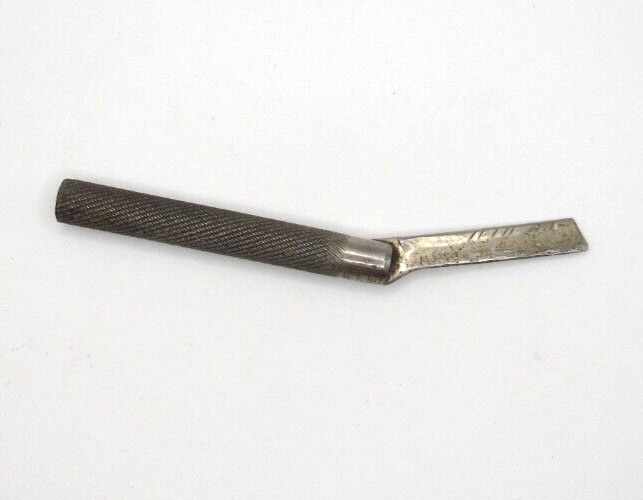 vintage leather tool cutter/trimmer/file small 4" long