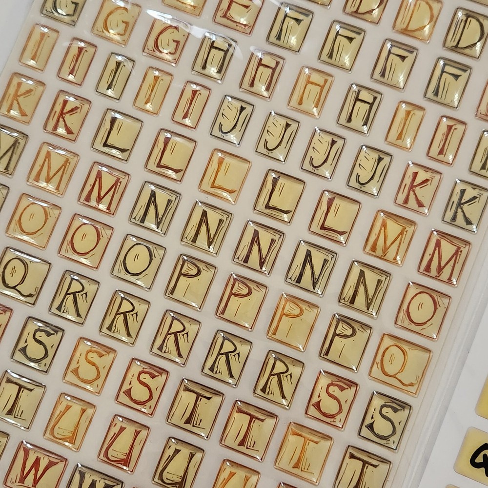 NEW 2 Pkgs Epoxy Letters Alphabet Alphaworks Creative Imaginations Stickers -G
