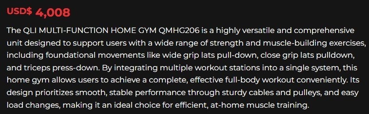 QLI MULTI-FUNCTION HOME GYM