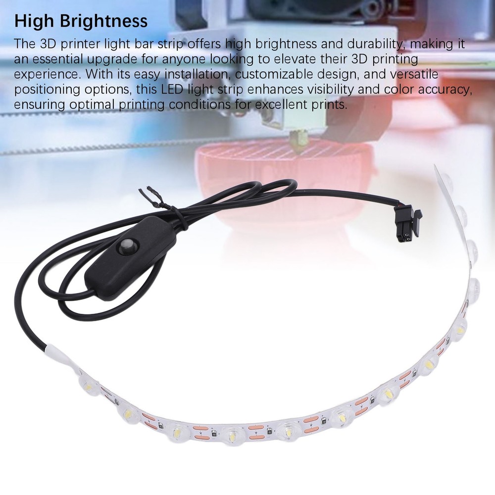 Super Bright 3D Printer LED Light Strip For A1 Easy To Use