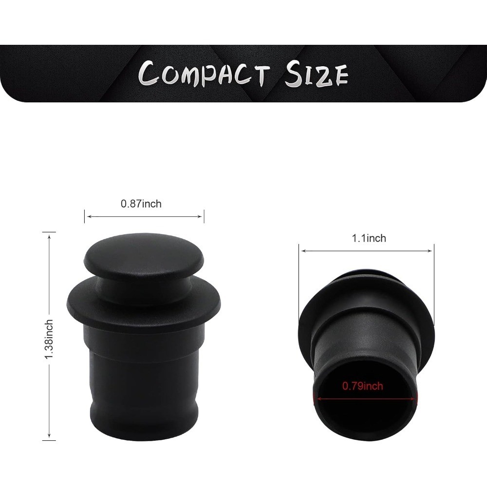 Universal Waterproof Dustproof Car Cigarette Lighter Socket Cover Black Auto