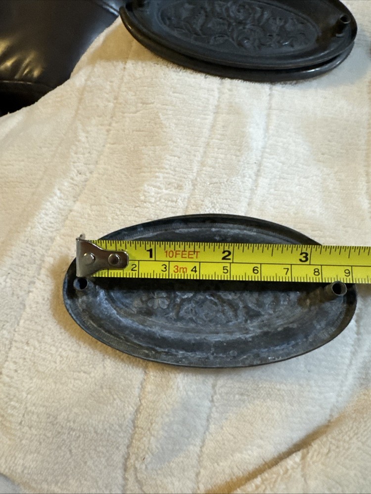 4- VTG Hepplewhite Drawer Pulls 3 Large 1 Medium